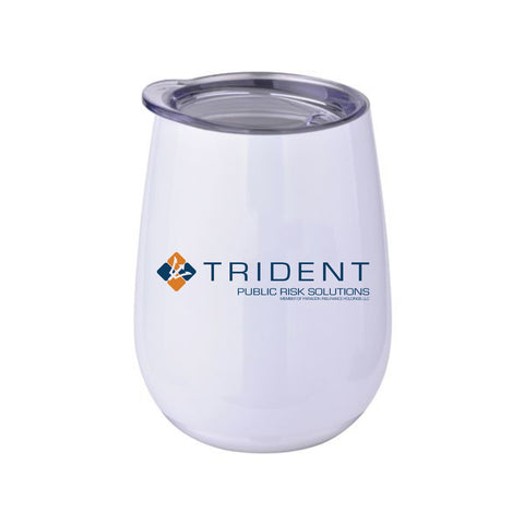 TRIDENT 10 oz Stainless Steel Stemless Wine Glass