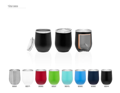 12oz thermal tumbler with copper vibrant colors